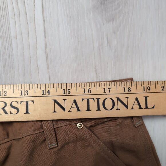 Carhartt LooseFit Firm Duck Double Front Work Dungaree Pants Mens Size 38 - Picture 2 of 4